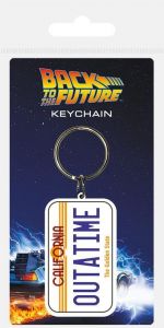 Back to the Future Gumový Keychain License Plate 6 cm Pyramid International