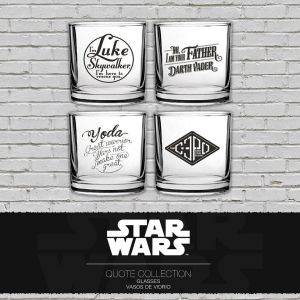 Star Wars Tumbler sklenice 4-Pack Famous Quotes SD Toys