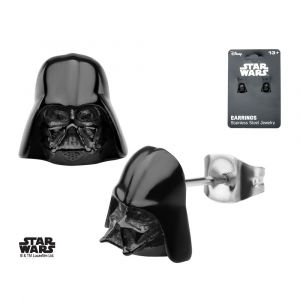 Star Wars Naušnice Black PVD Plated 3D Darth Vader Sales One