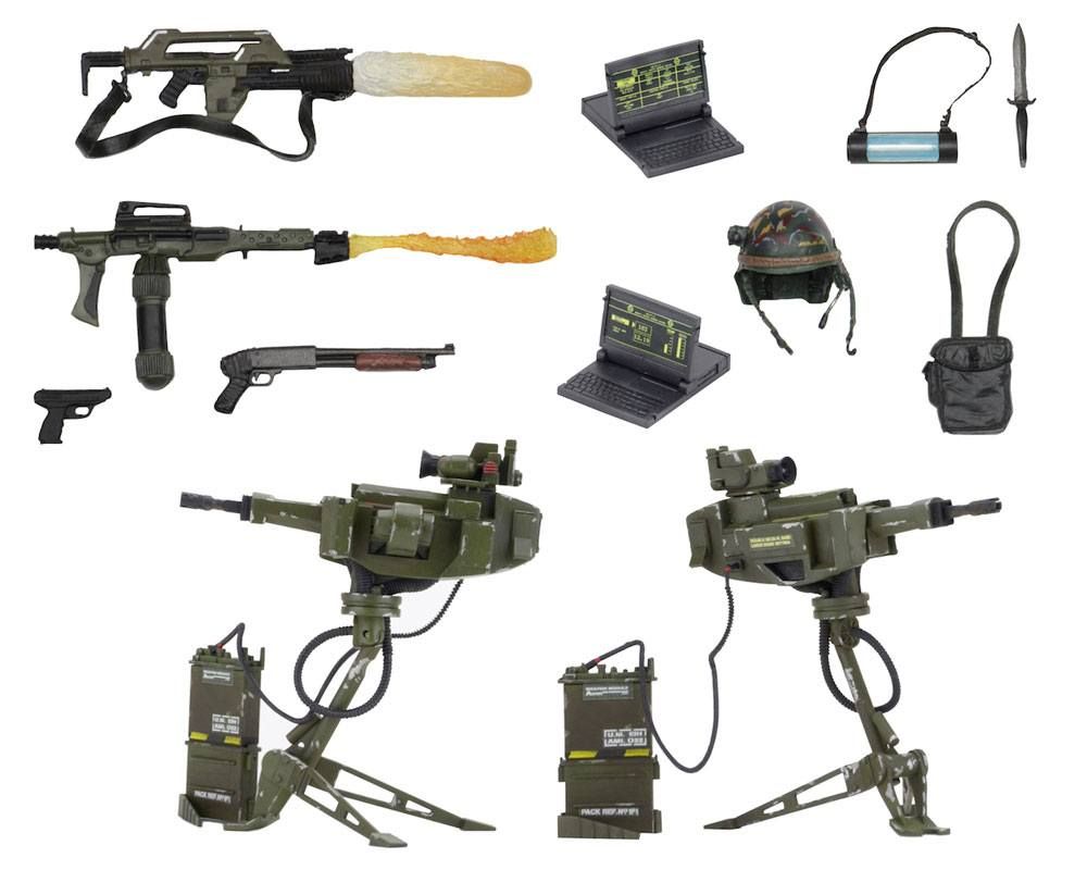 Aliens USCM Arsenal Weapons Příslušenství Pack for Akční Figures NECA