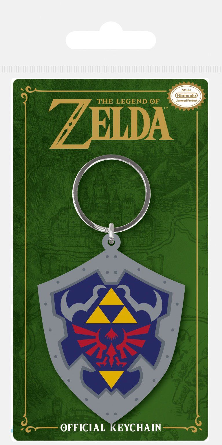 Legend of Zelda Gumový Přívěsek na klíče Hylian Shield 6 cm Pyramid International