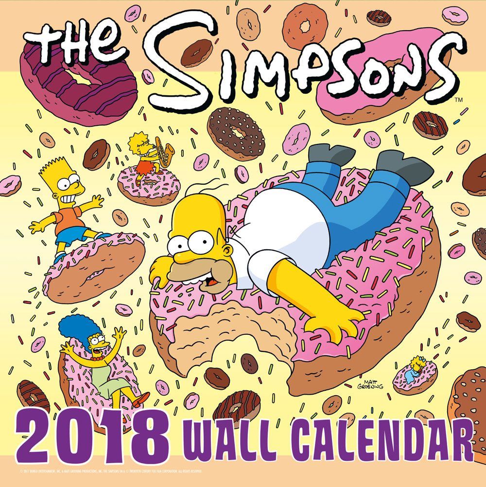 Simpsonovi Kalendář 2018 Anglická Verze Danilo