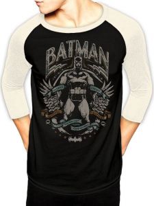 DC Comics Baseballová Long Sleeve Shirt Batman Scrolls Velikost L
