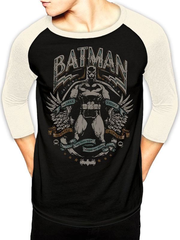 DC Comics Baseballová Long Sleeve Shirt Batman Scrolls Velikost L CID