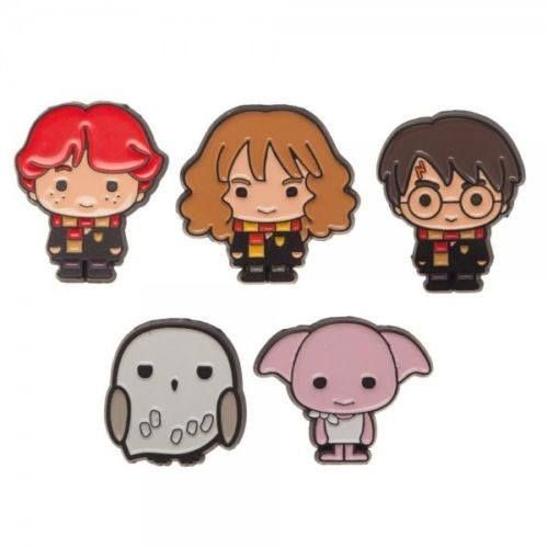 Harry Potter Pin Placky 5-Pack Harry Hedwig Dobby Ron Hermione Bioworld