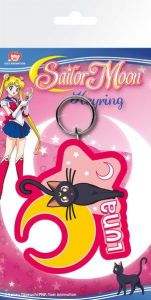 Sailor Moon Gumový Keychain Luna 7 cm