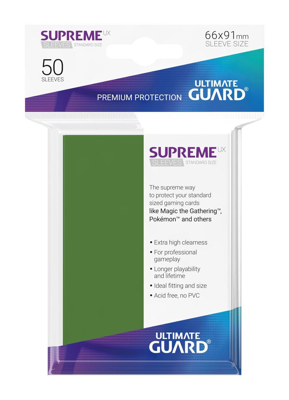 Ultimate Guard Supreme UX Sleeves Standard Velikost Green (50)
