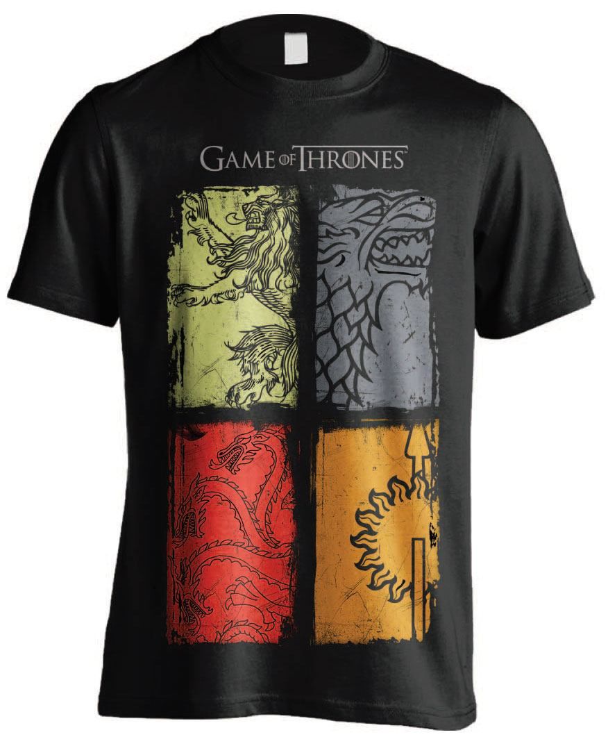 Game of Thrones Tričko 4 Logos Velikost XL Other