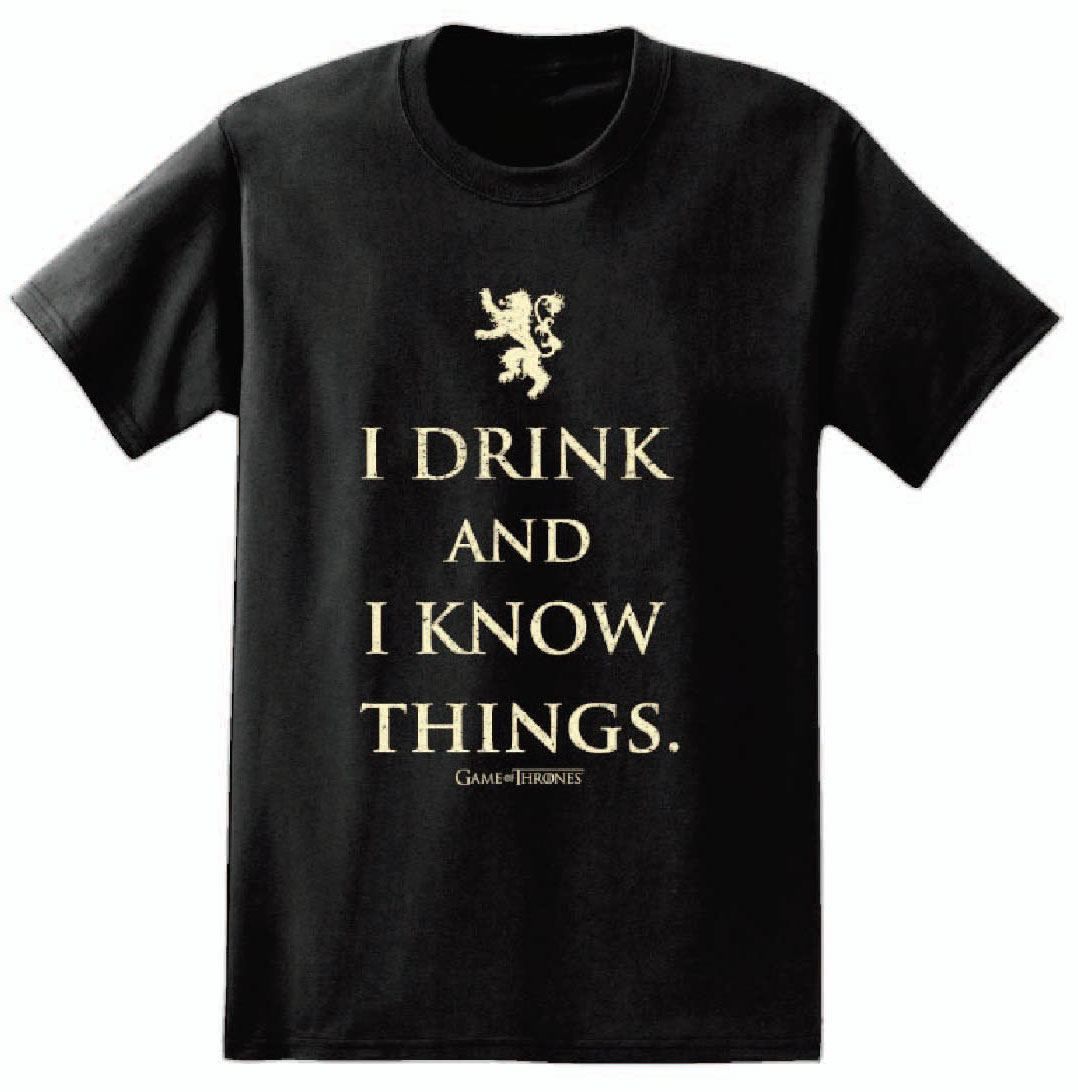 Game of Thrones Tričko I Drink And I Know Things Velikost L Other