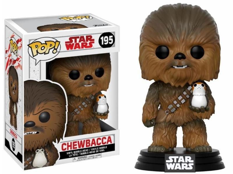 Star Wars Episode VIII POP! Vinyl Bobble-Head Chewbacca & Porg 9 cm Funko
