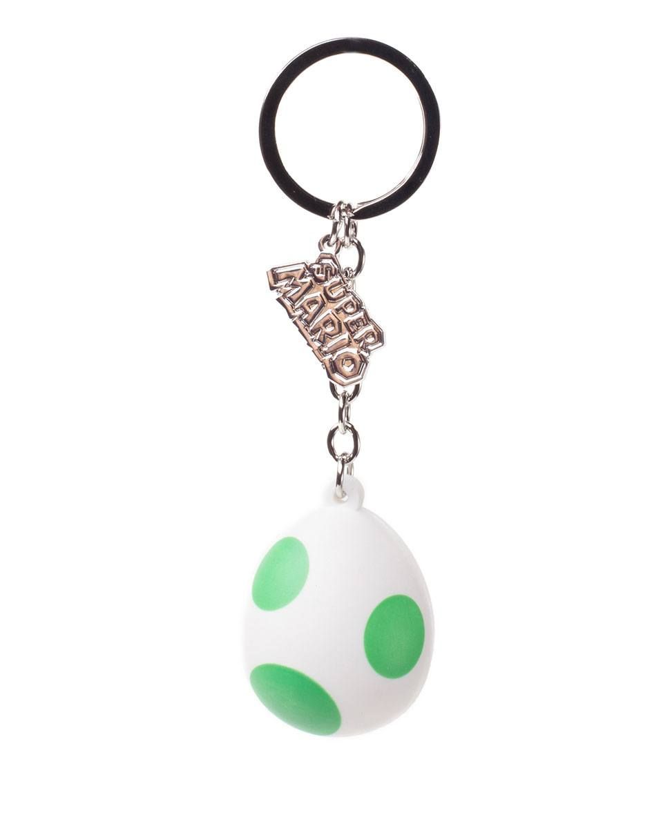 Nintendo Gumový Keychain Yoshi's Egg 7 cm Difuzed