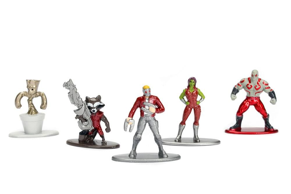 Marvel Comics Nano Metalfigs Kov. Mini Figures 5-Pack Guardians of the Galaxy 4 cm Jada Toys