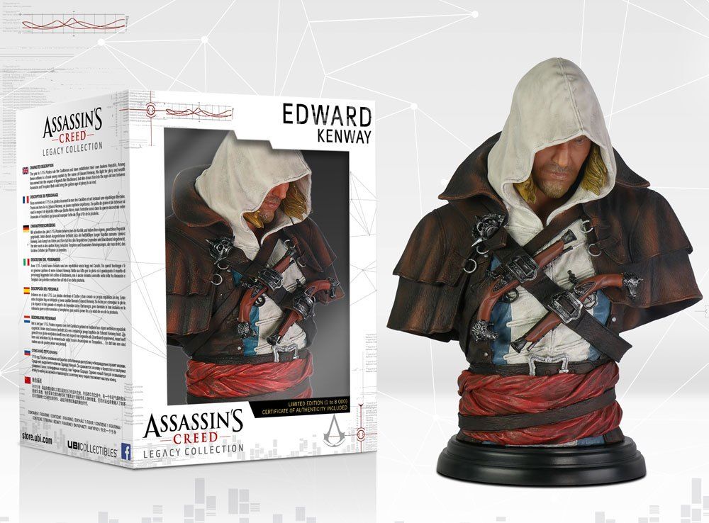 Assassins Creed IV Black Flag Legacy Kolekce Bysta Edward Kenway 19 cm Ubisoft / UBICollectibles