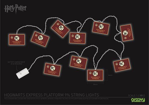 Harry Potter 2D String Lights Bradavice Express 9 3/4 Groovy