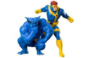 Marvel Universe ARTFX+ Soška 1/10 2-Pack Cyclops & Beast (X-Men '92) 16 cm