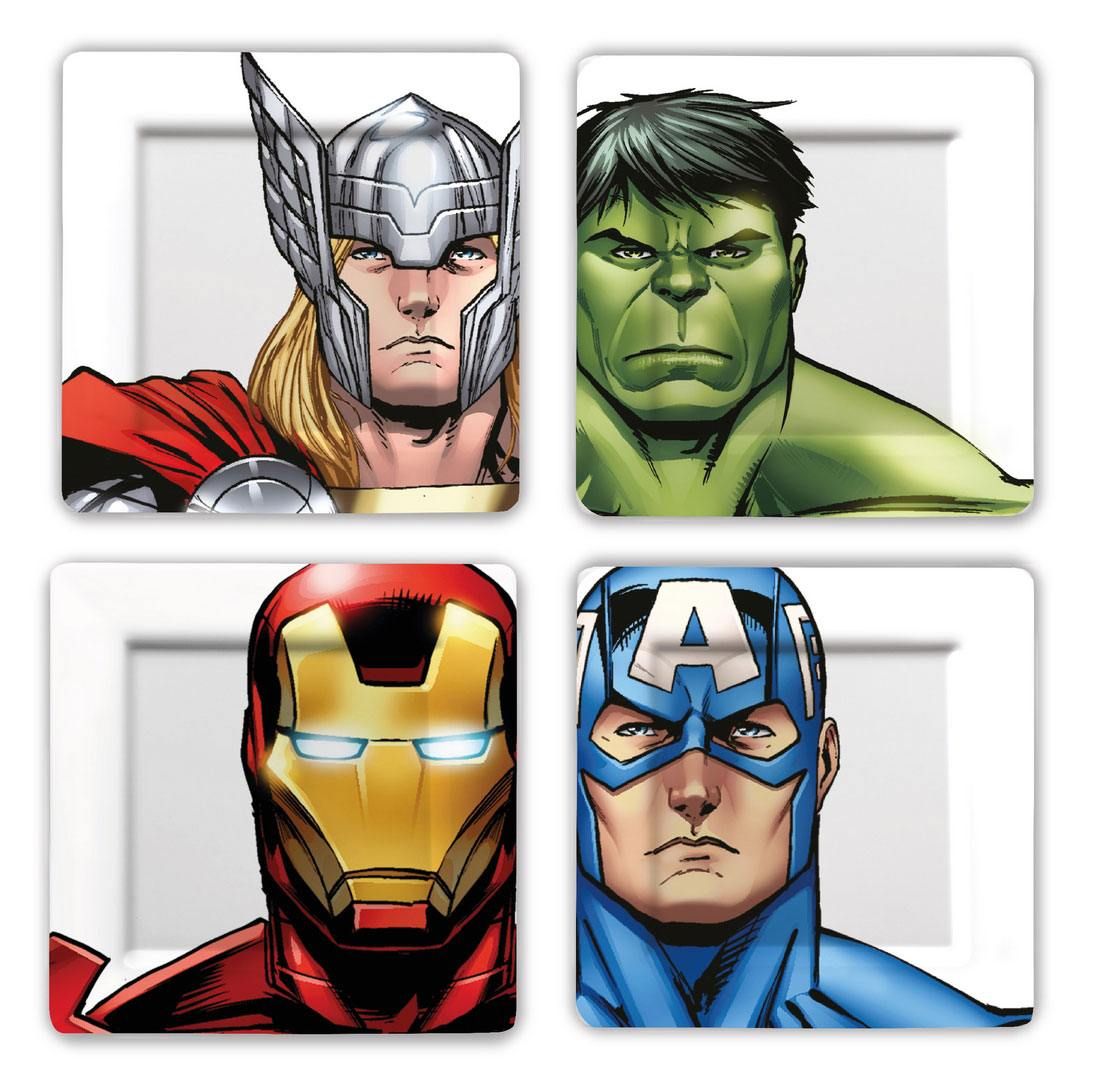 Marvel Talíře 4-Pack Avengers Faces Funko