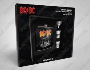 AC/DC Hip Flask Set Hells Bells