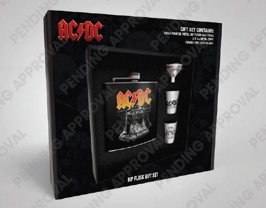 AC/DC Hip Flask Set Hells Bells GB eye