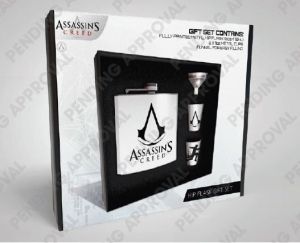 Assassins Creed Hip Flask Set Logo