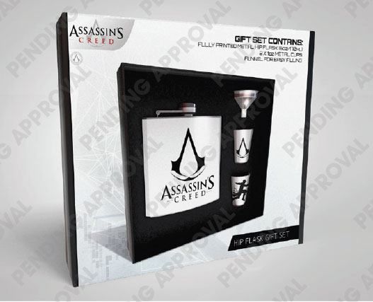 Assassins Creed Hip Flask Set Logo GB eye