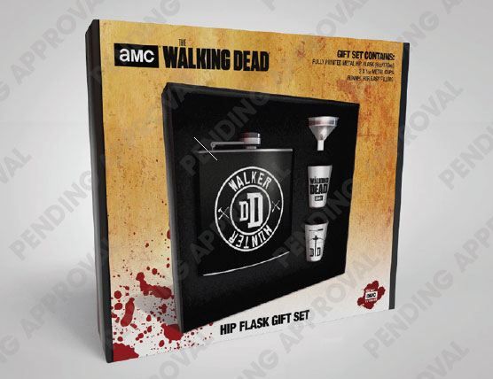 Walking Dead Hip Flask Set Walker Hunter GB eye