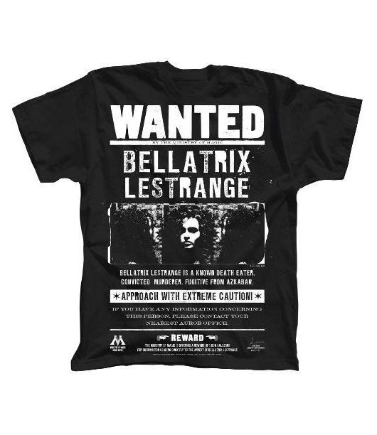 Harry Potter Tričko Wanted Bellatrix Lestrange Velikost L Bioworld