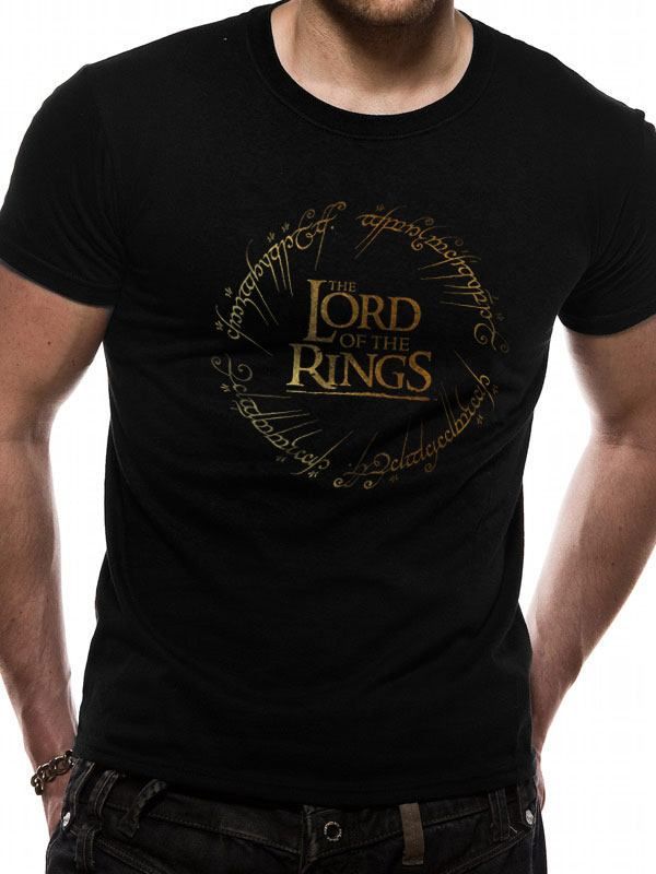 Lord of the Rings Tričko Gold Logo Velikost L CID