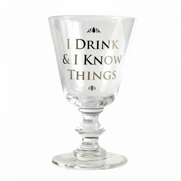 Game of Thrones Wine Glass Goblet I Drink & I Know Things Half Moon Bay