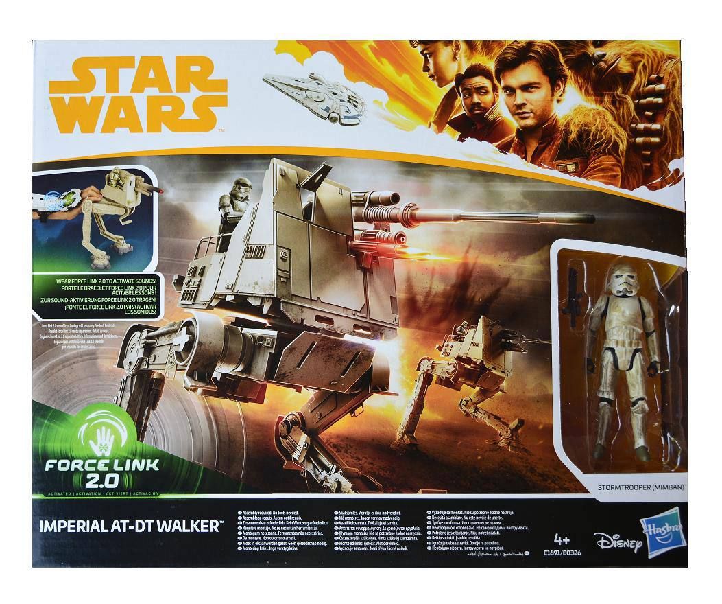 Star Wars Solo Force Link 2.0 Class B Vehicle with Figure 2018 Imperial AT-DT Walker Hasbro