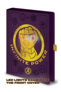 Avengers Infinity War Premium LED Poznámkový Blok A5 Infinity Gauntlet