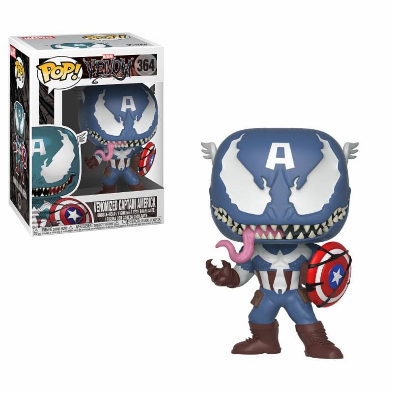 Venom POP! Marvel vinylová Bobble-Head Venomized Captain America 9 cm Funko