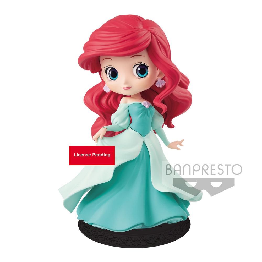 Disney Q Posket Mini Figure Ariel Princess Dress A (Green Dress) 14 cm Banpresto