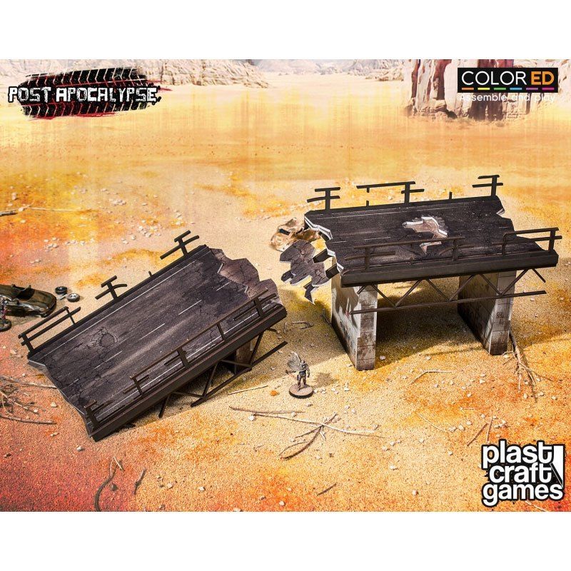 Post Apocalypse ColorED Miniature Gaming Model Kit 28 mm Wasteland Highway #1 Plast Craft Games
