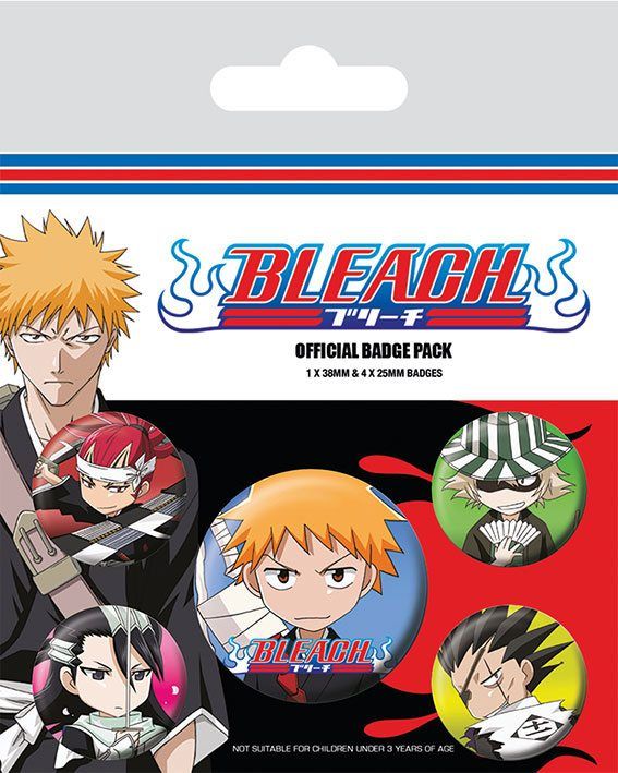 Bleach Pin-Back Buttons 5-Pack Chibi Characters Pyramid International