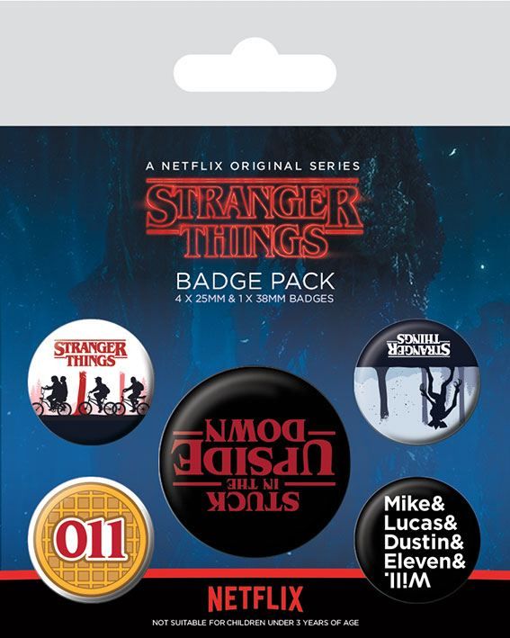 Stranger Things Pin-Back Buttons 5-Pack Upside Down Pyramid International