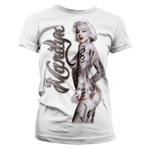 Marilyn Monroe stylové dámské tričko Nude With Tattoos | XXL