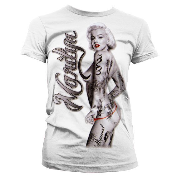 Marilyn Monroe stylové dámské tričko Nude With Tattoos