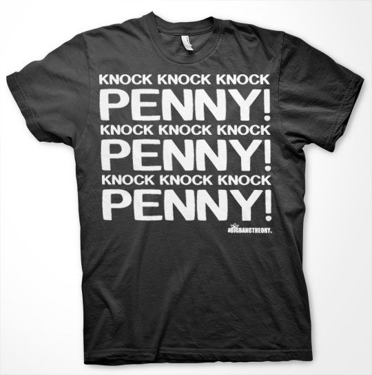 Stylové pánské tričko The Big Bang Theory Penny Knock Knock Knock