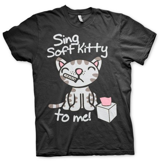 Stylové pánské tričko The Big Bang Theory Sing Soft Kitty To Me