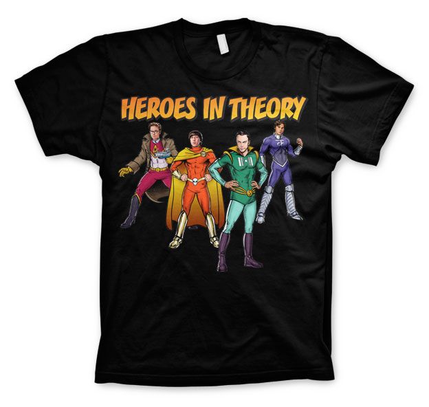 The Big bang Theory stylové pánské tričko Heroes In Theory