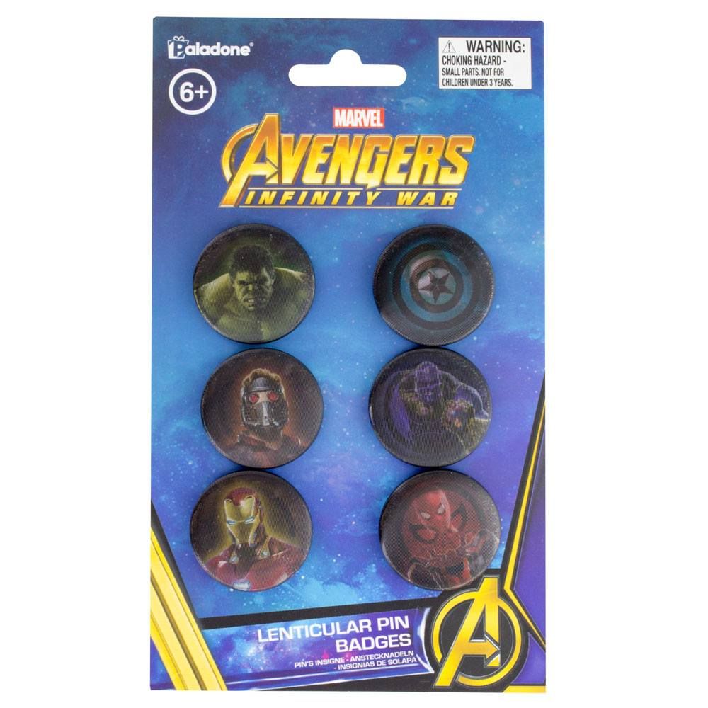 Avengers Infinity War Lenticular Pin Placky 6-Pack Paladone Products