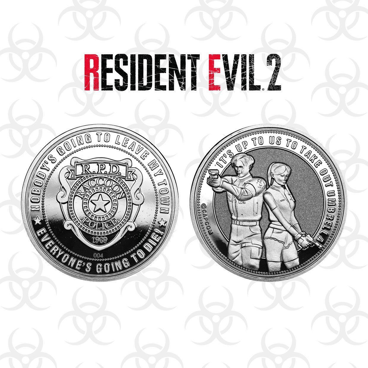 Resident Evil 2 Collectable Coin Raccoon Police Silver Edition FaNaTtik