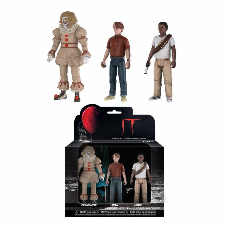 Stephen King's It 2017 Akční Figures 3-Pack Set 3: Pennywise, Stan, Mike 12 cm Funko