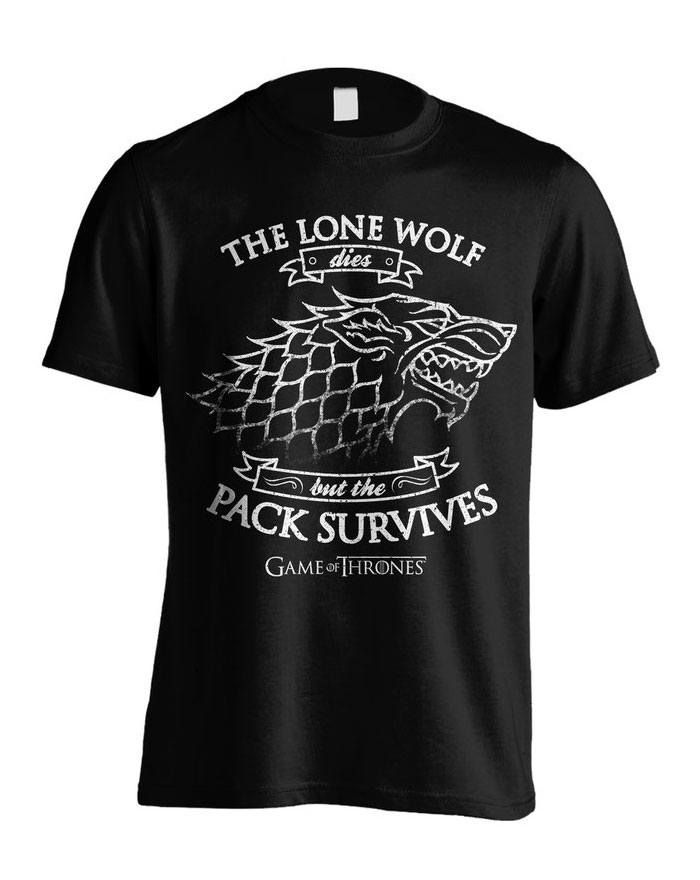 Game Of Thrones Tričko Lone Wolf Velikost XL Indiego