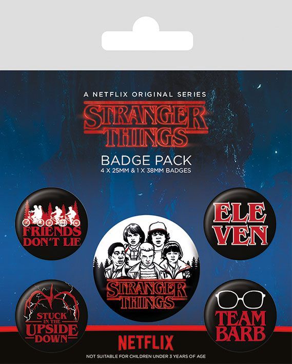 Stranger Things Pin-Back Buttons 5-Pack Characters Pyramid International