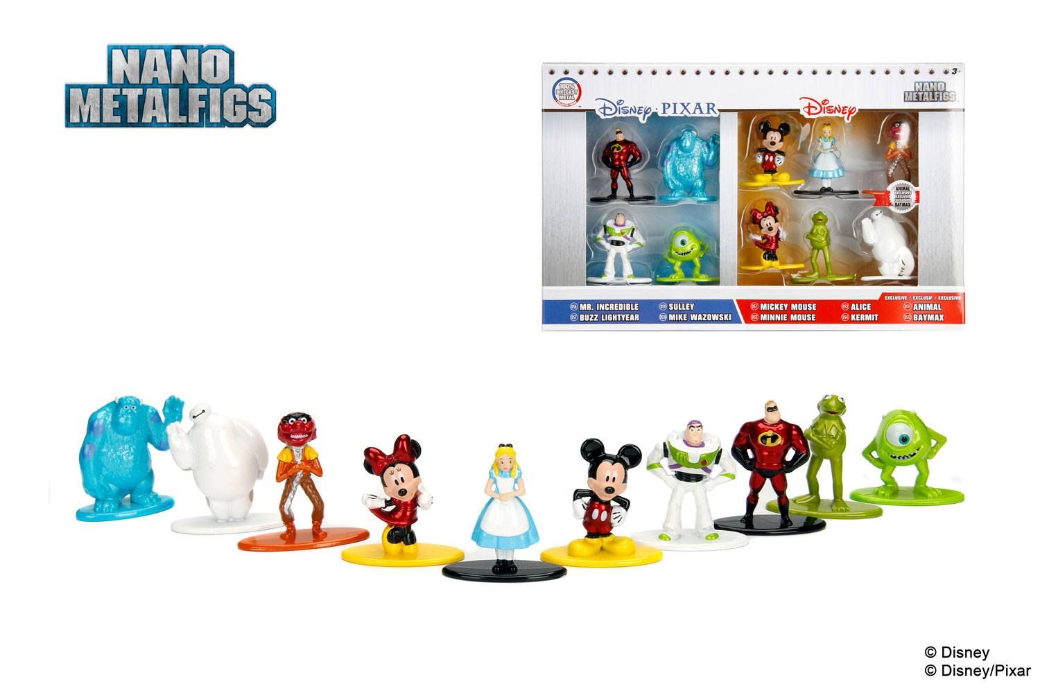 Disney Nano Metalfigs Kov. Mini Figures 10-Pack Wave 1 4 cm Jada Toys