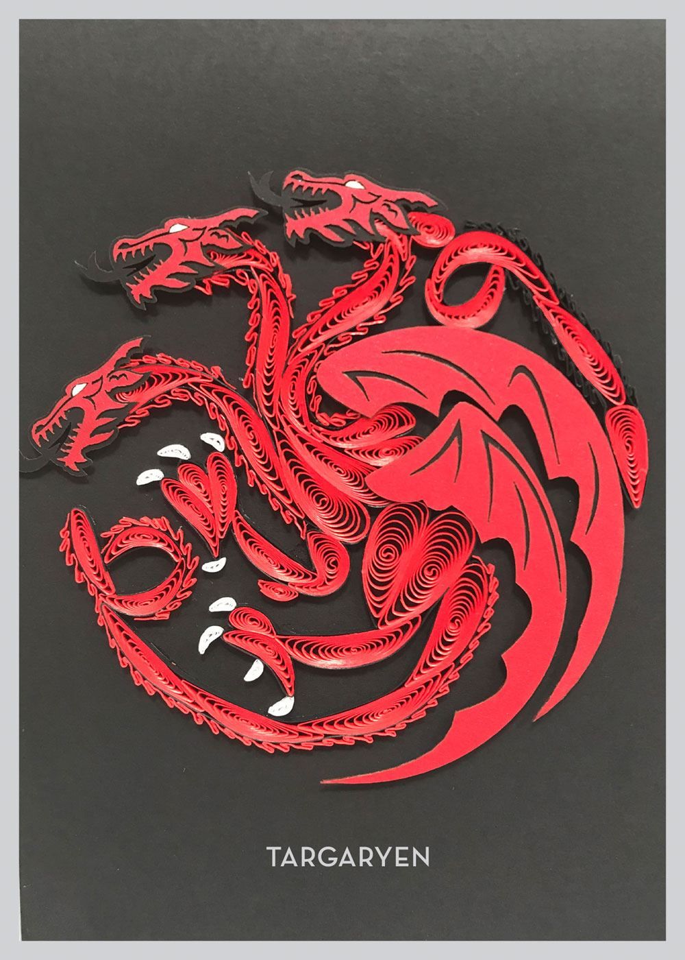 Game of Thrones Quilled Greeting Card House Targaryen Insight Editions