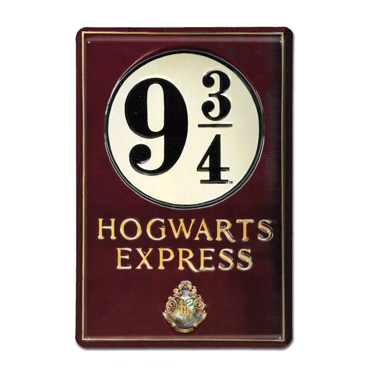 Harry Potter 3D Tin Sign Platform 9 3/4 20 x 30 cm Logoshirt