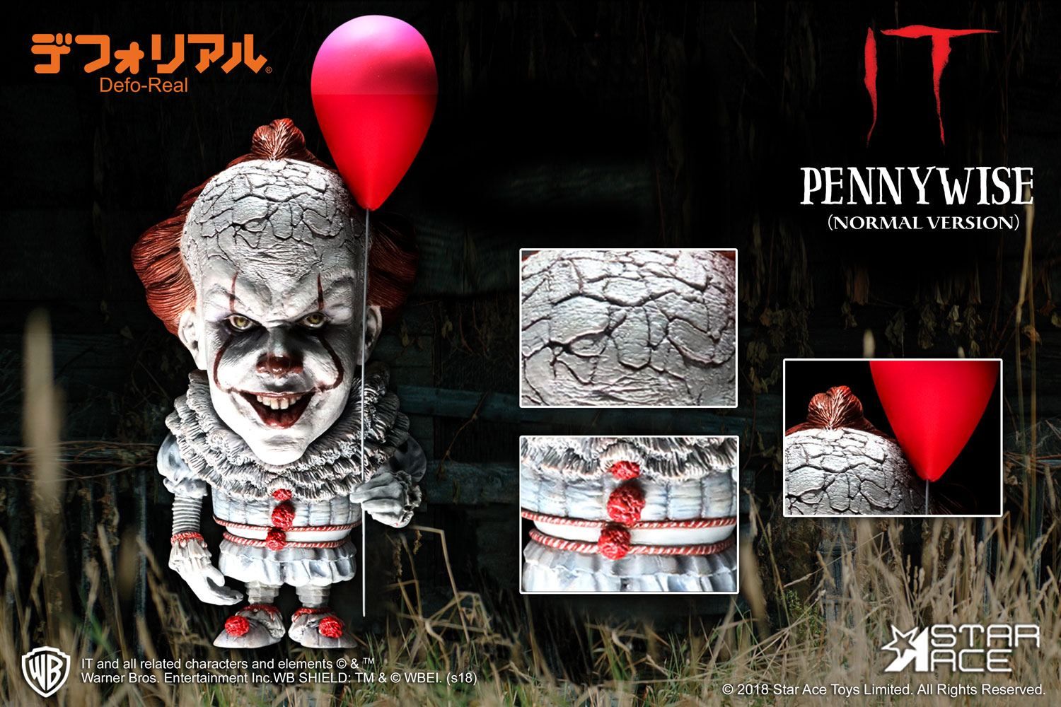 Stephen King's It 2017 Defo-Real Series Soft vinylová Figure Pennywise Normal Verze 15 cm Star Ace Toys