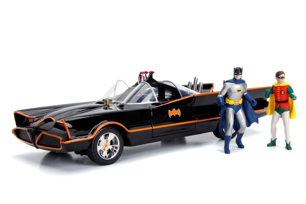 Batman Kov. Model 1/18 1966 Batmobile with Light-Up Functions and Figures Jada Toys